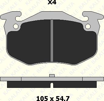 KALE 20974 110 04 - Гальмівні колодки, дискові гальма autozip.com.ua