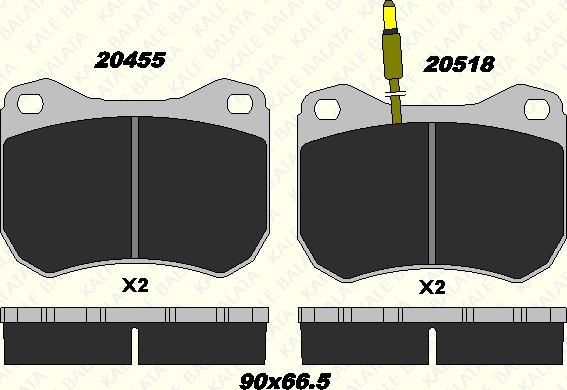 KALE 20455 190 05 - Гальмівні колодки, дискові гальма autozip.com.ua