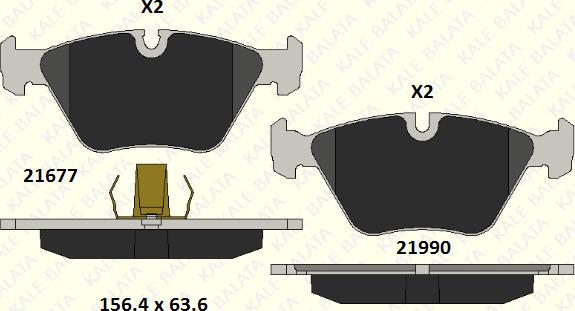 KALE 21990 203 05 - Гальмівні колодки, дискові гальма autozip.com.ua