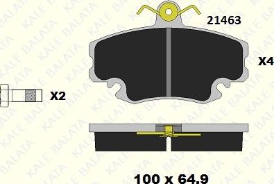 KALE 21463 182 14 - Гальмівні колодки, дискові гальма autozip.com.ua