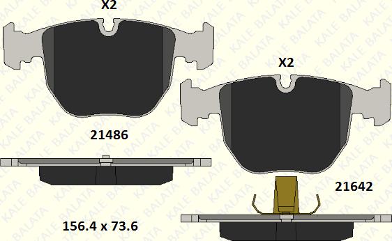 KALE 21486 193 05 - Гальмівні колодки, дискові гальма autozip.com.ua