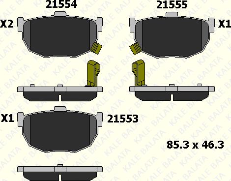 KALE 21553 140 05 - Гальмівні колодки, дискові гальма autozip.com.ua