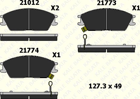 KALE 21012 150 05 - Гальмівні колодки, дискові гальма autozip.com.ua