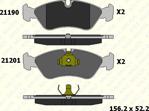 KALE 21190 175 05 - Гальмівні колодки, дискові гальма autozip.com.ua