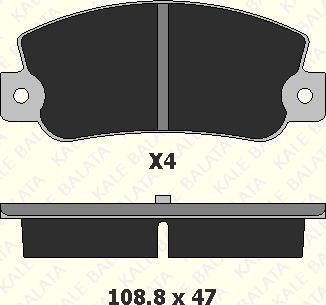 KALE 21107 120 04 - Гальмівні колодки, дискові гальма autozip.com.ua