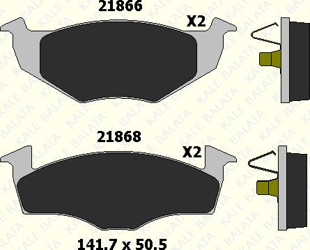 KALE 21866 153 05 - Гальмівні колодки, дискові гальма autozip.com.ua