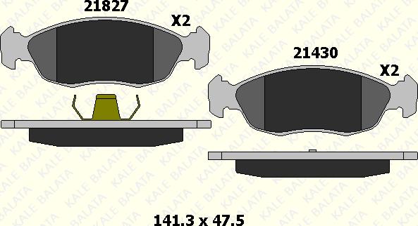 KALE 21827 173 05 - Гальмівні колодки, дискові гальма autozip.com.ua