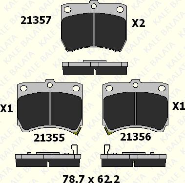 KALE 21355 145 05 - Гальмівні колодки, дискові гальма autozip.com.ua