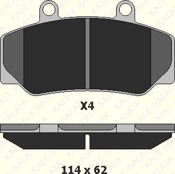 KALE 21233 167 14 - Гальмівні колодки, дискові гальма autozip.com.ua