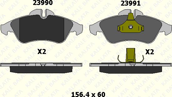 KALE 23990 207 05 - Гальмівні колодки, дискові гальма autozip.com.ua