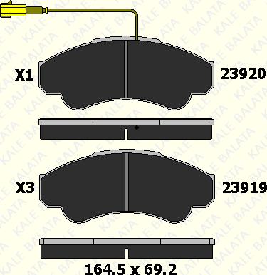 KALE 23919 191 05 - Гальмівні колодки, дискові гальма autozip.com.ua