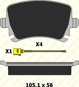 KALE 23914 172 24 - Гальмівні колодки, дискові гальма autozip.com.ua