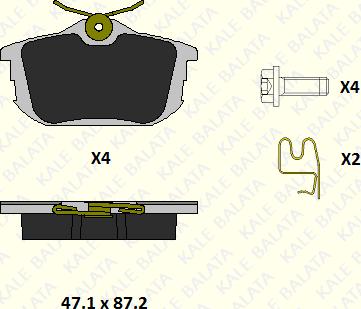 KALE 23549 168 15 - Гальмівні колодки, дискові гальма autozip.com.ua