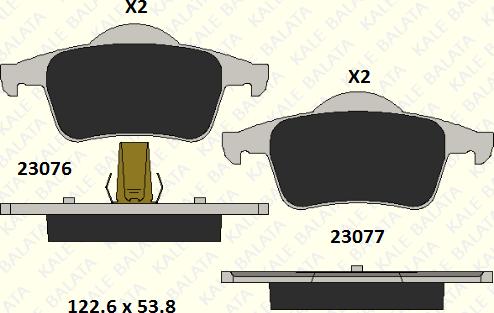 KALE 23076 175 05 - Гальмівні колодки, дискові гальма autozip.com.ua