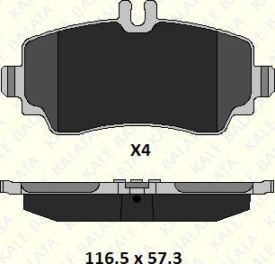 KALE 23070 165 24 - Гальмівні колодки, дискові гальма autozip.com.ua