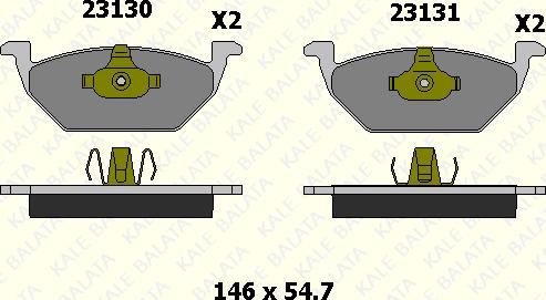 KALE 23130 197 05 - Гальмівні колодки, дискові гальма autozip.com.ua