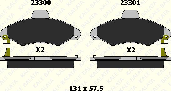 KALE 23300 186 05 - Гальмівні колодки, дискові гальма autozip.com.ua