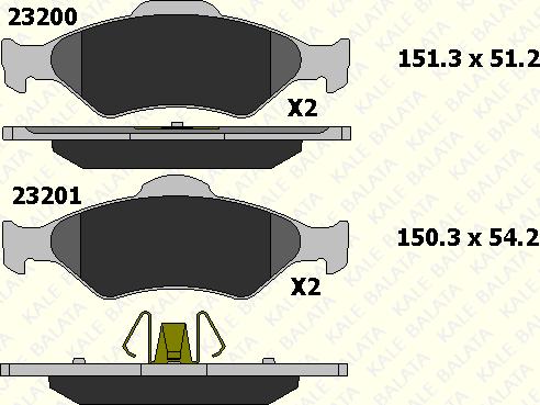 KALE 23200 188 05 - Гальмівні колодки, дискові гальма autozip.com.ua