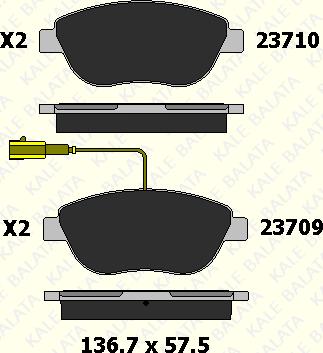 KALE 23710 192 35 - Гальмівні колодки, дискові гальма autozip.com.ua