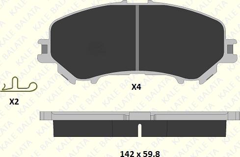 KALE 22065 167 14 - Гальмівні колодки, дискові гальма autozip.com.ua