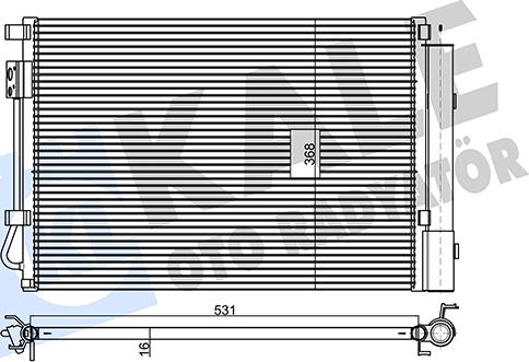 KALE OTO RADYATÖR 492100 - Конденсатор, кондиціонер autozip.com.ua