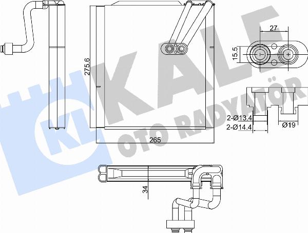 KALE OTO RADYATÖR 416990 - Випарник, кондиціонер autozip.com.ua