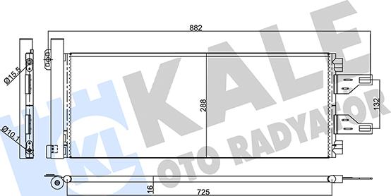KALE OTO RADYATÖR 483300 - Конденсатор, кондиціонер autozip.com.ua