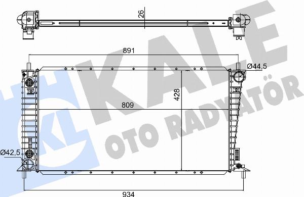 KALE OTO RADYATÖR 573320 - Радіатор, охолодження двигуна autozip.com.ua