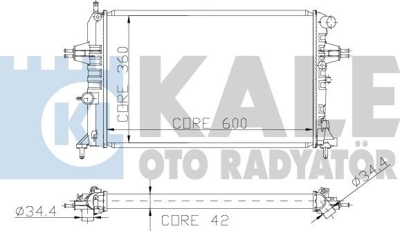 KALE OTO RADYATÖR 141000 - Радіатор, охолодження двигуна autozip.com.ua