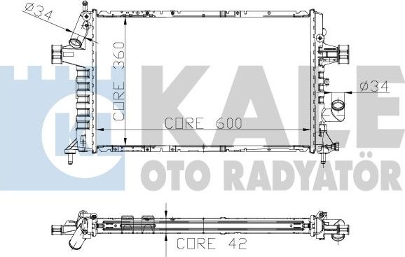 KALE OTO RADYATÖR 141300 - Радіатор, охолодження двигуна autozip.com.ua