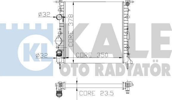 KALE OTO RADYATÖR 159500 - Радіатор, охолодження двигуна autozip.com.ua