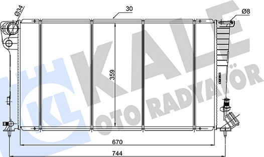 KALE OTO RADYATÖR 154200 - Радіатор, охолодження двигуна autozip.com.ua