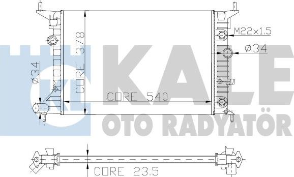 KALE OTO RADYATÖR 151200 - Радіатор, охолодження двигуна autozip.com.ua