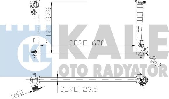 KALE OTO RADYATÖR 160900 - Радіатор, охолодження двигуна autozip.com.ua