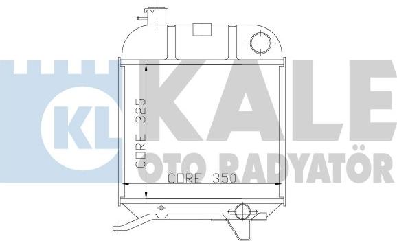 KALE OTO RADYATÖR 163600 - Радіатор, охолодження двигуна autozip.com.ua