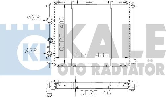 KALE OTO RADYATÖR 162400 - Радіатор, охолодження двигуна autozip.com.ua