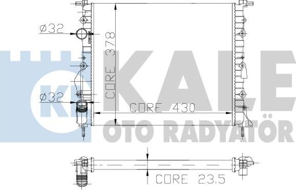 KALE OTO RADYATÖR 109400 - Радіатор, охолодження двигуна autozip.com.ua
