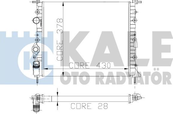 KALE OTO RADYATÖR 109300 - Радіатор, охолодження двигуна autozip.com.ua