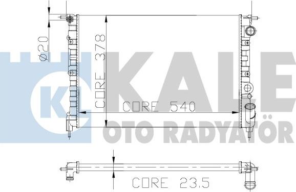 KALE OTO RADYATÖR 108300 - Радіатор, охолодження двигуна autozip.com.ua