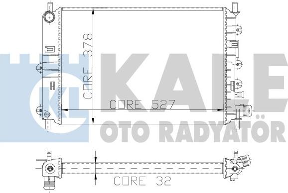 KALE OTO RADYATÖR 103400 - Радіатор, охолодження двигуна autozip.com.ua