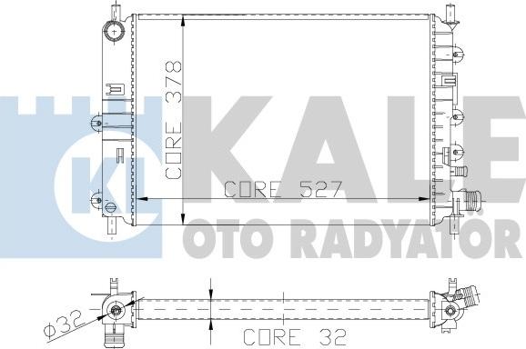 KALE OTO RADYATÖR 103500 - Радіатор, охолодження двигуна autozip.com.ua