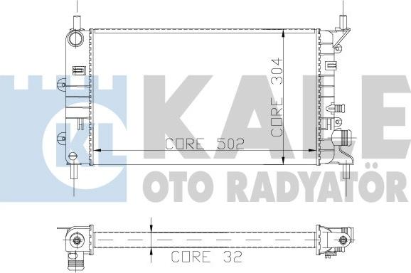 KALE OTO RADYATÖR 103200 - Радіатор, охолодження двигуна autozip.com.ua