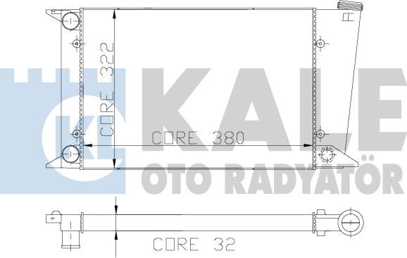 KALE OTO RADYATÖR 117800 - Радіатор, охолодження двигуна autozip.com.ua