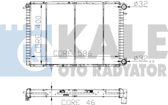 KALE OTO RADYATÖR 180500 - Радіатор, охолодження двигуна autozip.com.ua