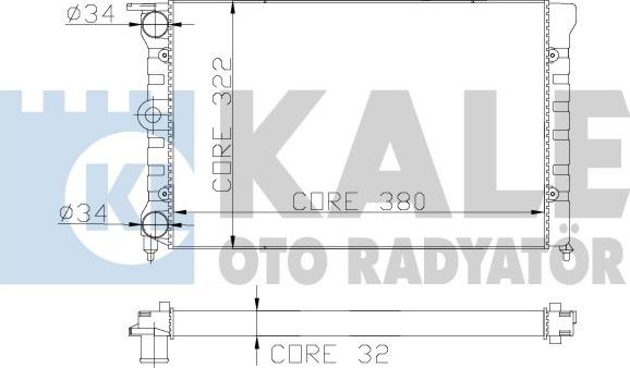 KALE OTO RADYATÖR 139400 - Радіатор, охолодження двигуна autozip.com.ua