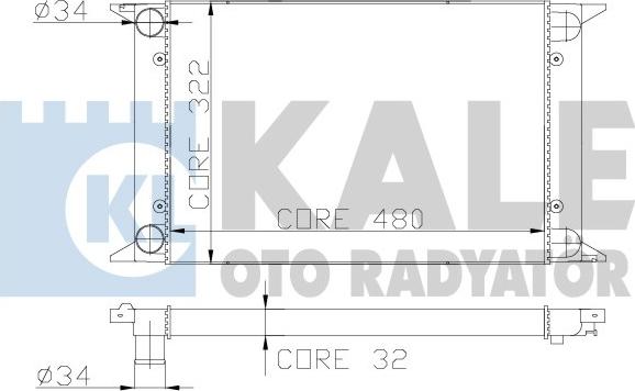 KALE OTO RADYATÖR 139000 - Радіатор, охолодження двигуна autozip.com.ua