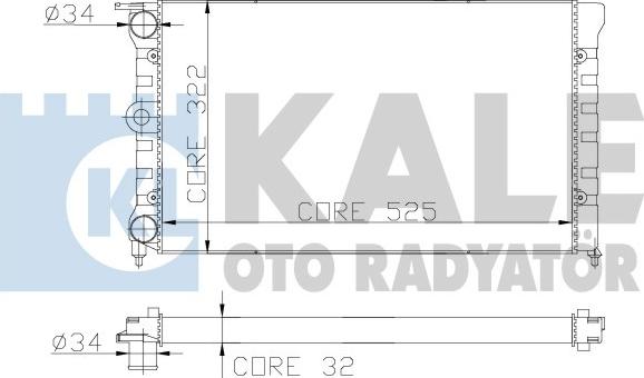 KALE OTO RADYATÖR 139200 - Радіатор, охолодження двигуна autozip.com.ua