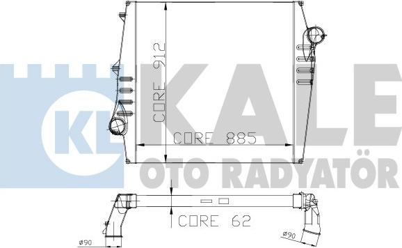 KALE OTO RADYATÖR 135600 - Інтеркулер autozip.com.ua