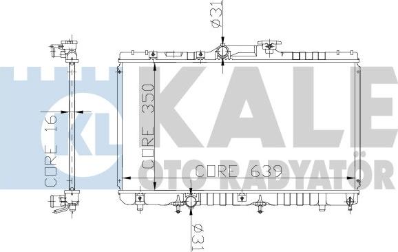 KALE OTO RADYATÖR 136600 - Радіатор, охолодження двигуна autozip.com.ua