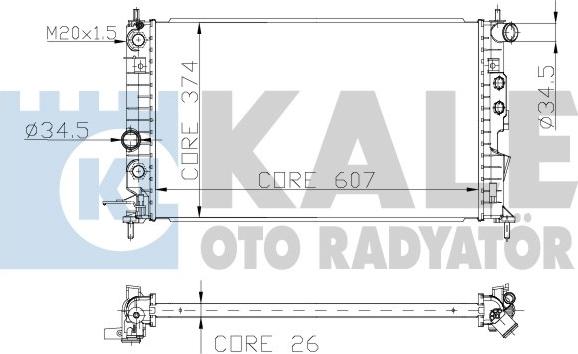 KALE OTO RADYATÖR 136100 - Радіатор, охолодження двигуна autozip.com.ua
